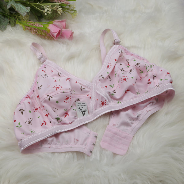 Pack of 4 Soft Printed Jersey Bras for Women – Stretchable Fabric (Size 32–42)